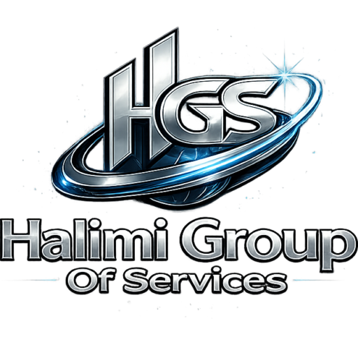 3d halimi group logo design
